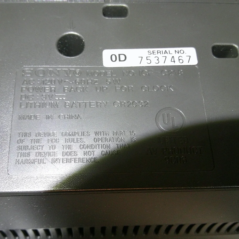Sony Dream Machine Auto Time Set FM/AM‎ Clock Radio ICF-C218 Alarm Tested